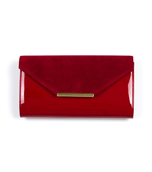 Малка дамска чанта в цвят бордо снимка