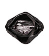 Черна дамска чанта с ефектна презрамка-2 снимка