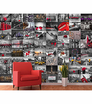 Фототапет за стена от 64 части City Collage снимка