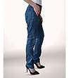 Дамски сини памучни дънки Doreen-2 снимка