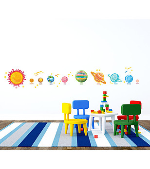 Декоративен детски стикер Планети снимка