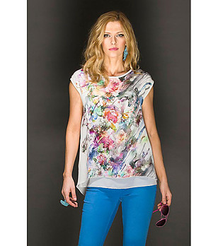Дамска блуза в нюанс на цвят екрю Grappa снимка