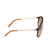 Мъжки слънчеви очила в цвят хавана и златисто-2 снимка