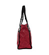 Чанта в червено и черно с метални елементи Laura-2 снимка