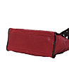 Чанта в червено и черно с метални елементи Laura-3 снимка