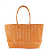 Оранжева дамска чанта с ромбовидни шевове Mala-1 снимка
