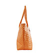 Оранжева дамска чанта с ромбовидни шевове Mala-2 снимка