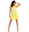 Спортна рокля в цвят лимон без ръкави-0 снимка