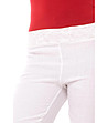 Бял дамски панталон с дантела-4 снимка