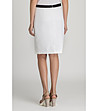 Бяла пола с контрастна талия-1 снимка
