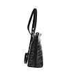 Черна дамска кожена чанта за рамо Ilaria-2 снимка