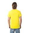 Мъжка памучна жълта тениска с принт-1 снимка