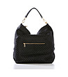 Дамска кожена чанта в черен цвят -1 снимка