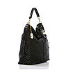 Дамска кожена чанта в черен цвят -2 снимка