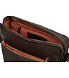 Unisex кожена чанта за рамо в цвят шоколад -2 снимка