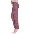 Дамски памучен панталон с принт в цвят корал-2 снимка