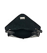 Черна кожена чанта тип плик Vanesa-3 снимка