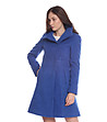 Синьо дамско палто Mariela-2 снимка