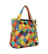 Многоцветна дамска чанта от естествена кожа Boni-2 снимка