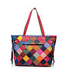 Многоцветна дамска кожена чанта Sofie-1 снимка