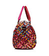 Дамска многоцветна кожена чанта Tina-2 снимка