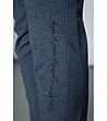 Тъмносин памучен дамски панталон-2 снимка