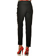Черен памучен дамски панталон-1 снимка
