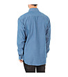 Мъжка памучна риза в син деним на точки-1 снимка
