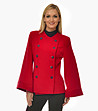 Късо дамско червено палто-0 снимка