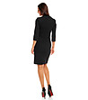 Дамски черен комплект от рокля и сако-4 снимка