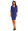 Дамски син стилен комплект от рокля и сако -0 снимка