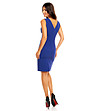 Дамски син стилен комплект от рокля и сако -1 снимка