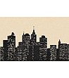 Бежов килим с принт New York 120x170 см-1 снимка