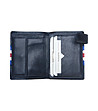 Черен мъжки кожен портфейл с контрастни кантове-2 снимка