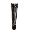 Черни дамски ботуши от естествена кожа-1 снимка