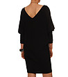 Черна рокля с v-образен гръб Wilma-1 снимка