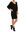 Черна рокля с v-образен гръб Wilma-2 снимка