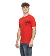 Памучна мъжка тениска в червено Edvin-2 снимка