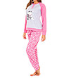 Дамска памучна пижама в розово и сиво Lexia-0 снимка