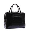 Черна дамска чанта с външни джобове-0 снимка