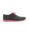 Тъмносини велурени обувки с червени подметки-2 снимка
