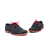 Тъмносини велурени обувки с червени подметки-3 снимка