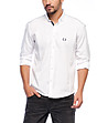 Бяла памучна мъжка риза Sammy-0 снимка