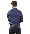 Тъмносиня памучна мъжка риза с дълги ръкави Luis-1 снимка