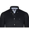 Черна памучна мъжка риза-2 снимка