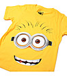 Жълта детска памучна тениска Tom face-1 снимка