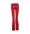 Памучен дамски дънков панталон в червен цвят-1 снимка