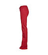 Памучен дамски дънков панталон в червен цвят-2 снимка