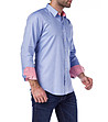 Синя памучна мъжка риза Andres-2 снимка