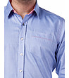 Синя памучна мъжка риза Andres-3 снимка